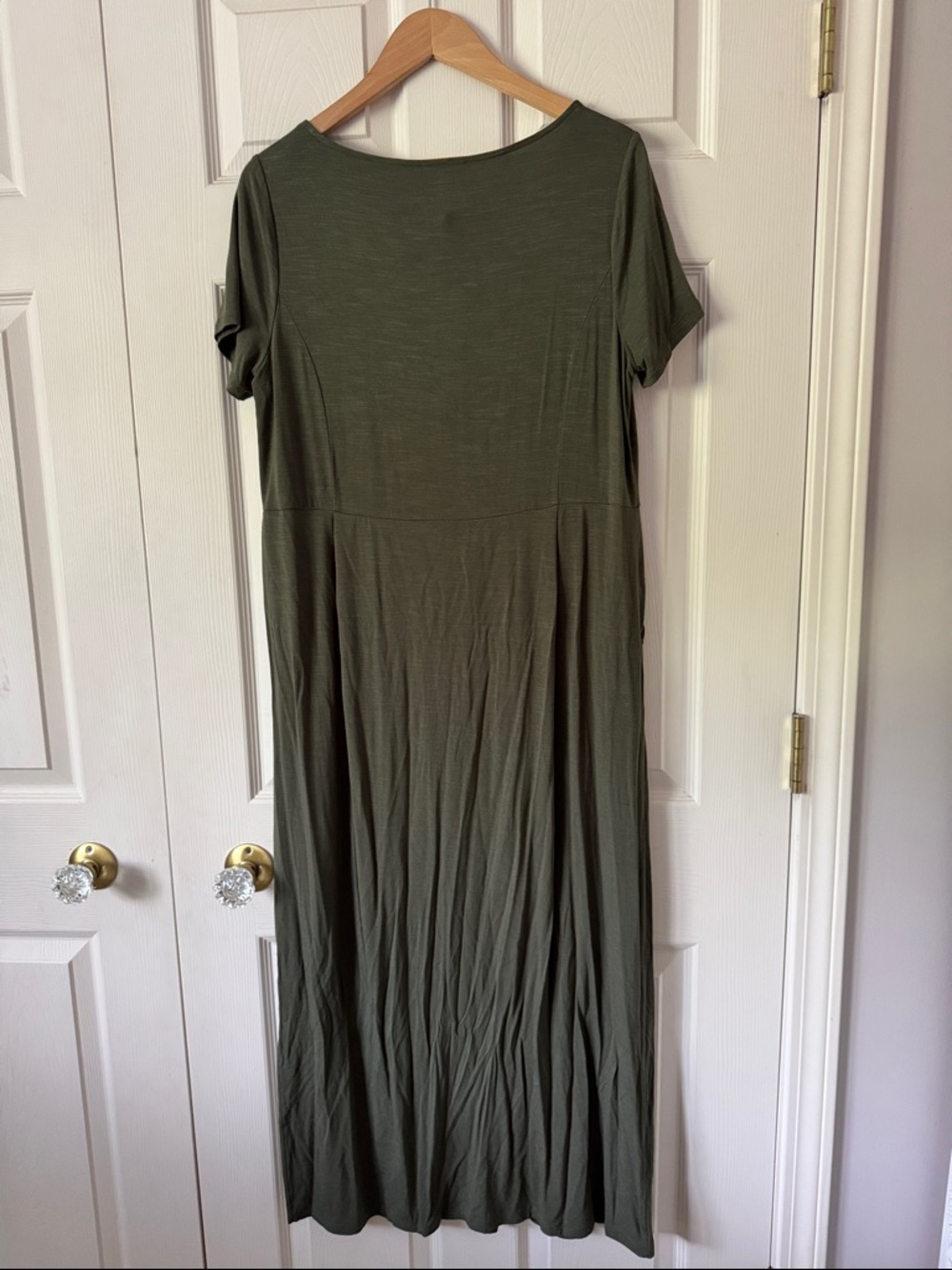 J. Jill Olive Green Short-Sleeve Maxi Dress - Picture 4 of 6